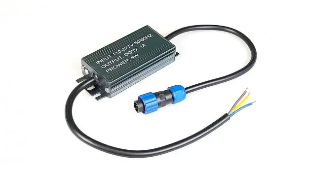 AC-DC power supply for stationary beacons in forklift tracking system