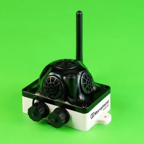 Industrial Super-Beacon-Plastic - beacon for forklift tracking system, part of Marvelmind indoor positioning system for forklifts in harsh industrial environments
